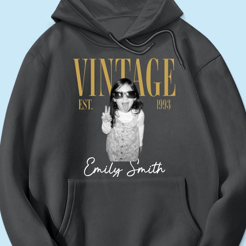 Retro Vintage Custom Photo Birthday - Personalized Shirt - Birthday Gift For Best Friends, Family Members