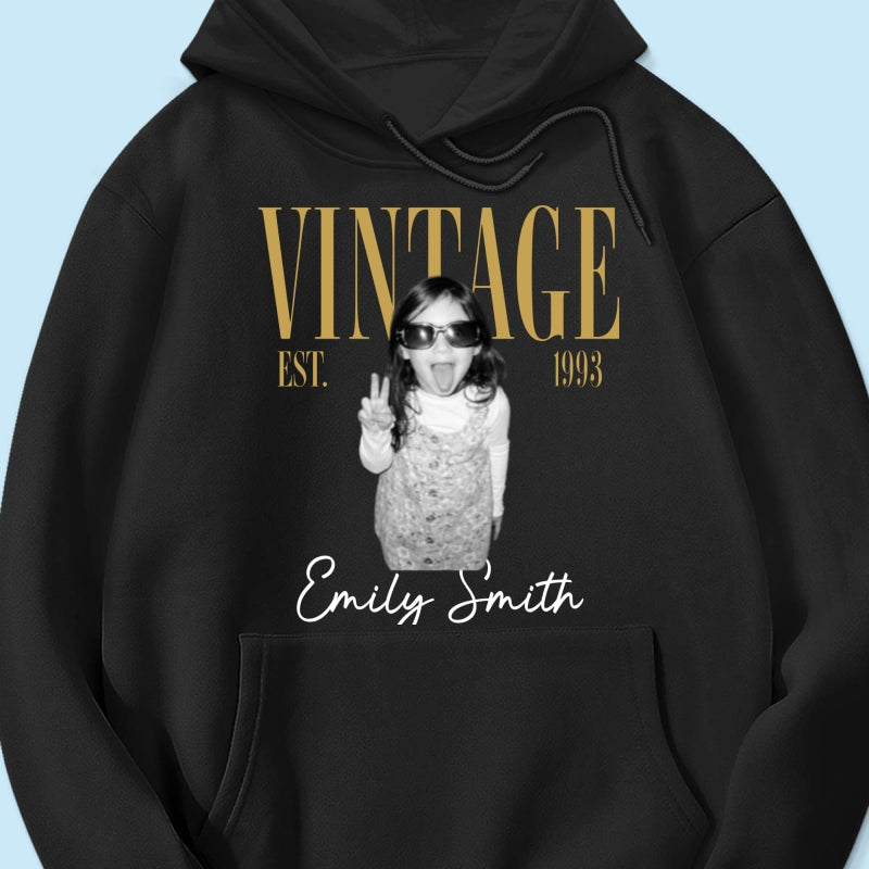 Retro Vintage Custom Photo Birthday - Personalized Shirt - Birthday Gift For Best Friends, Family Members