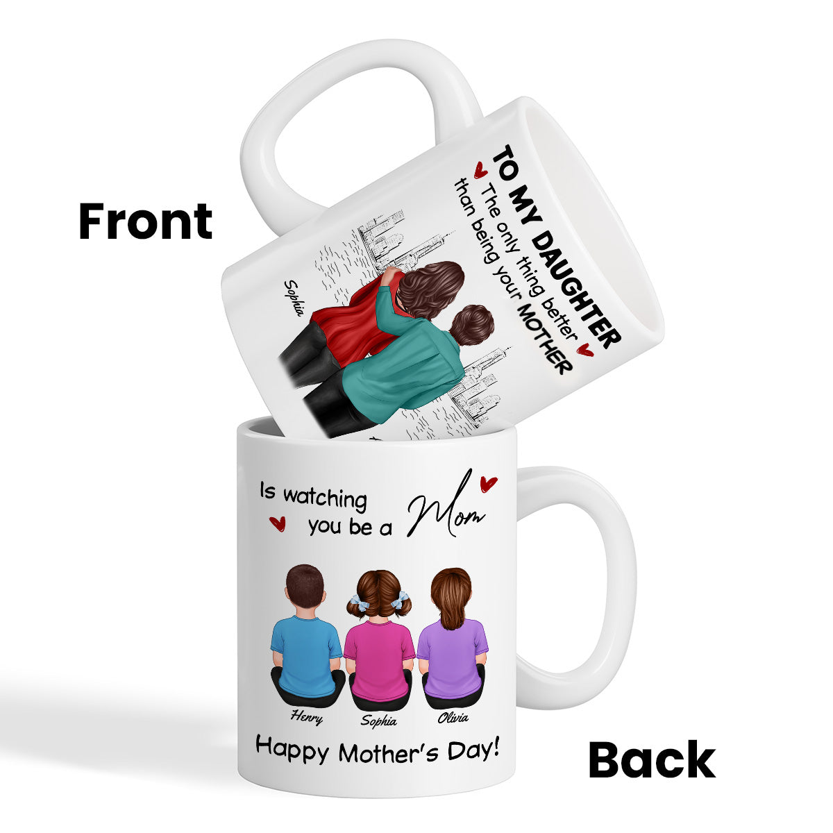 From Mom Dad Watching You Be A Mom - Personalized Mug - Mother's Day Gift For Daughter