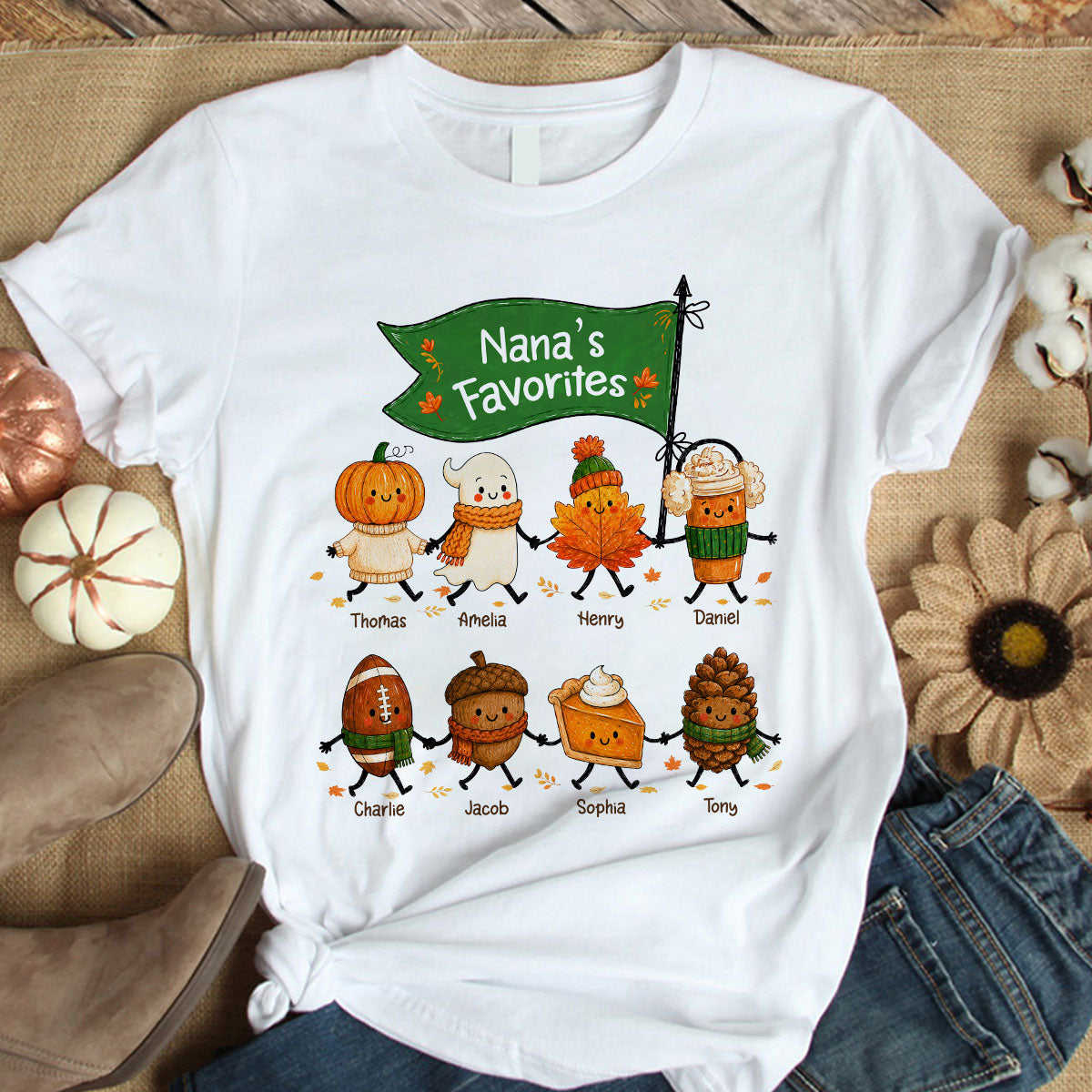 On-trend Fall Season Funny Kids - Personalized Shirt - Gift For Grandmas, Moms