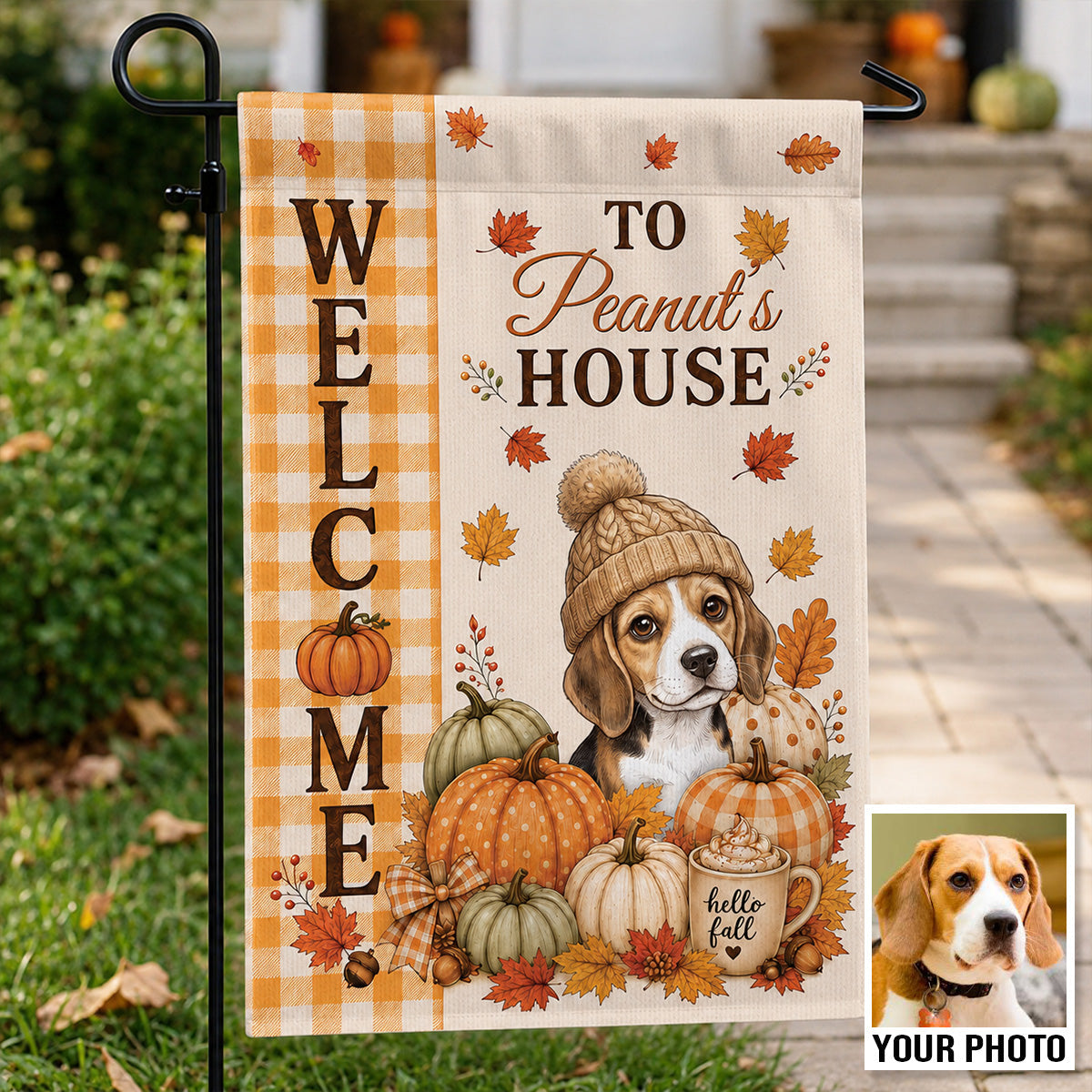 Welcome To The Dog House Fall Season - Personalized Garden Flag