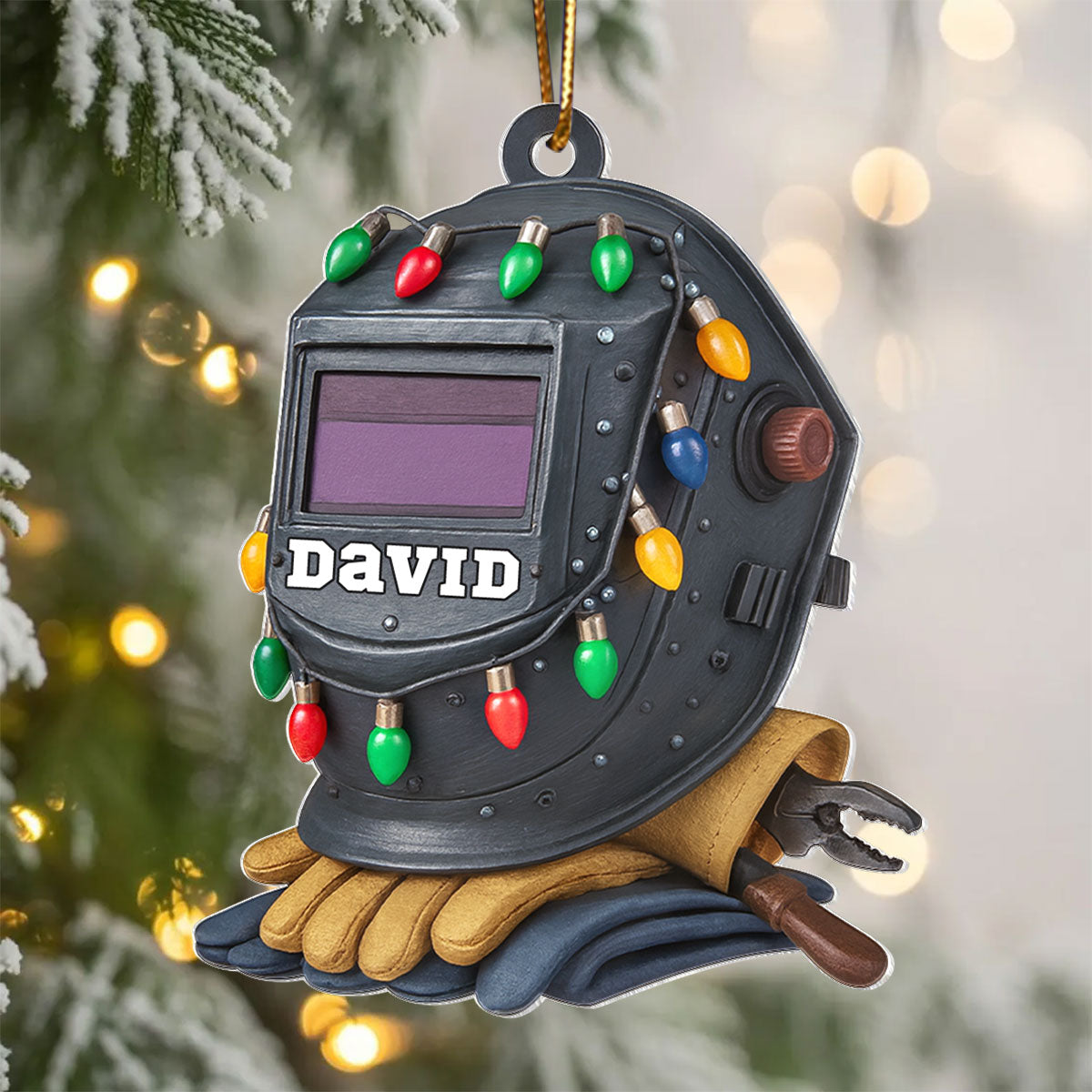 Forged in Fire & Skill – Personalized Acrylic Ornament – Honor Christmas Gift for Welders
