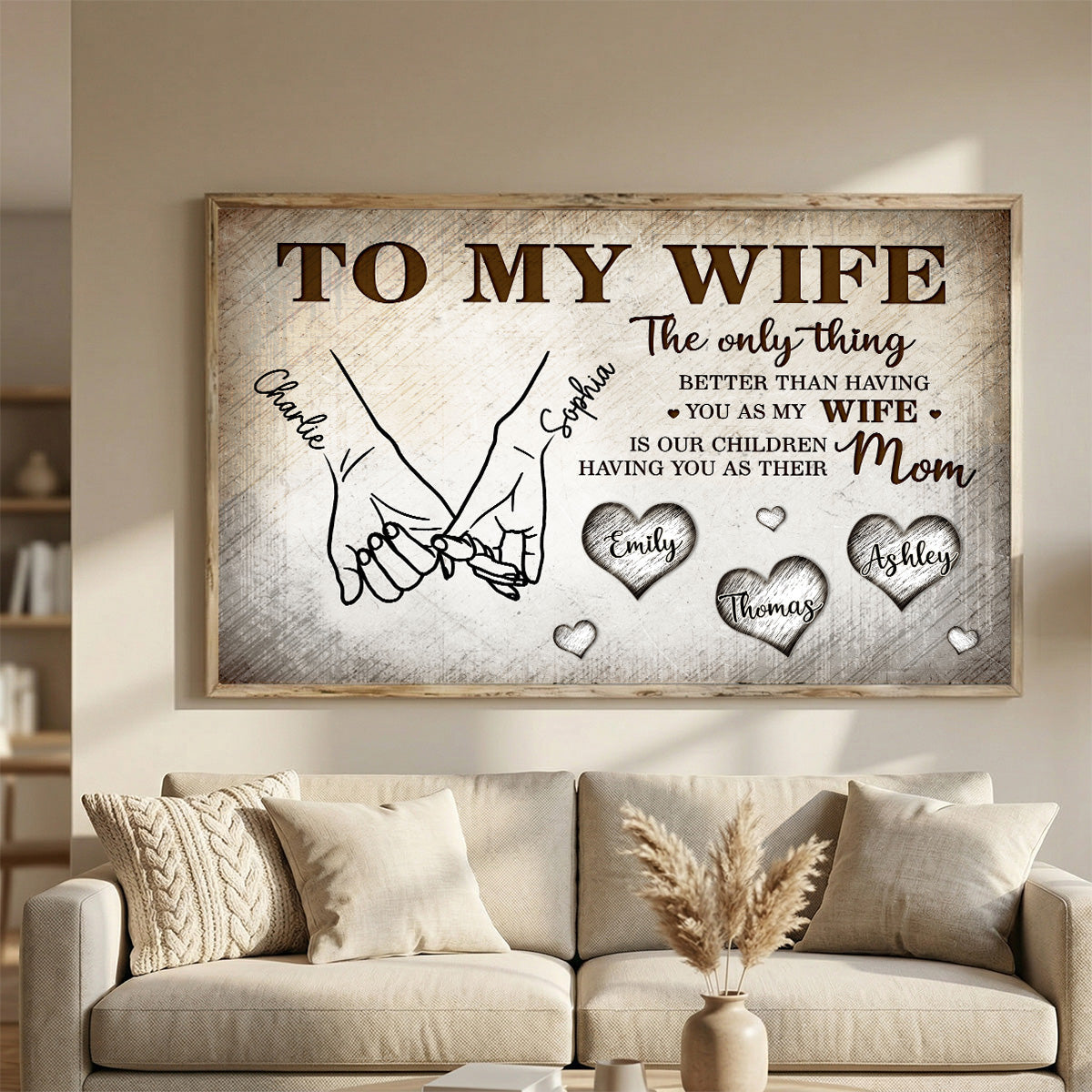 To My Wife The Only Thing Better Custom Kids Names - Personalized Poster - Mother's Day Gift For Wife