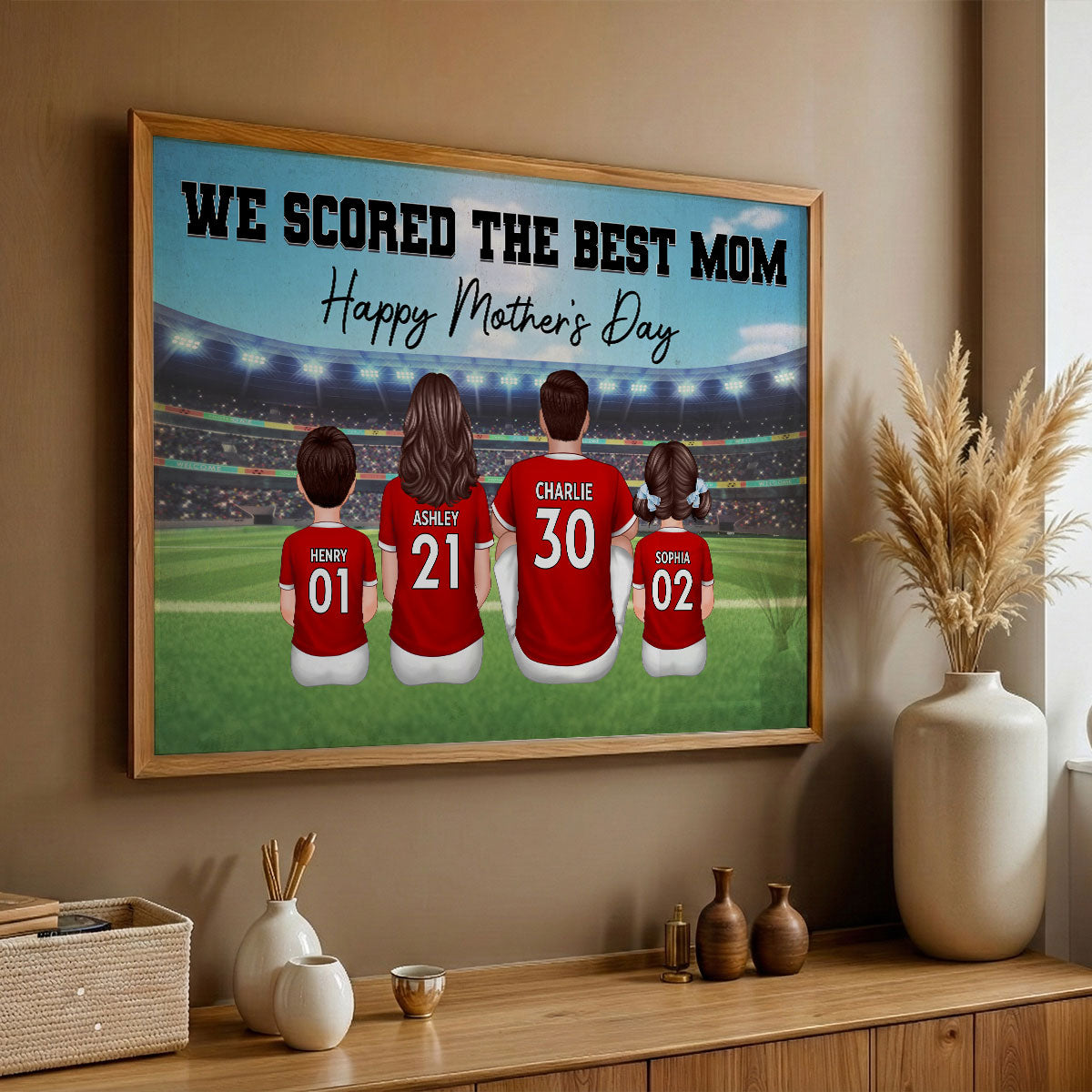 We Scored The Best Mom Family At Stadium - Personalized Poster - Mother's Day Gift For Soccer Mom