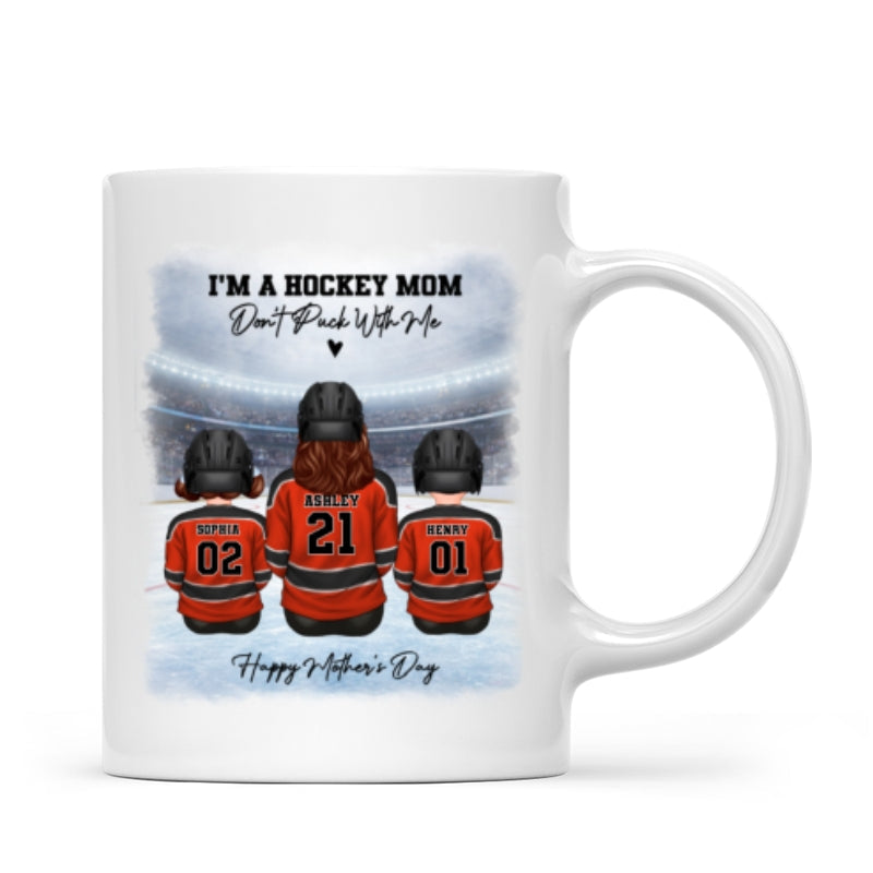 Hockey Mom And Kids - Personalized Mug - Heartfelt Gift For Hockey Mom, Gift For Wife