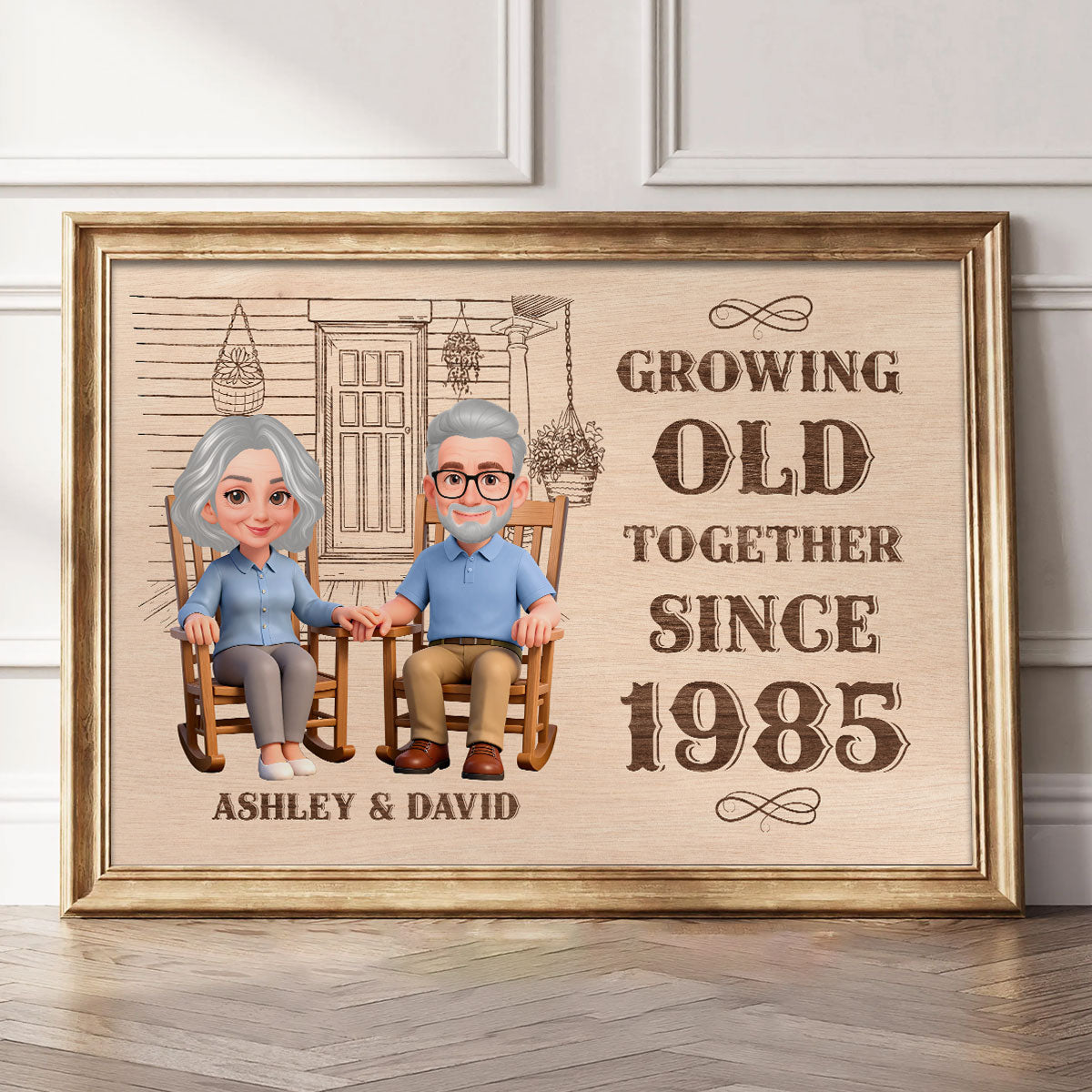 Eternal Love Couple Growing Old Together - Personalized Poster - Valentine's Day Gift For Couple