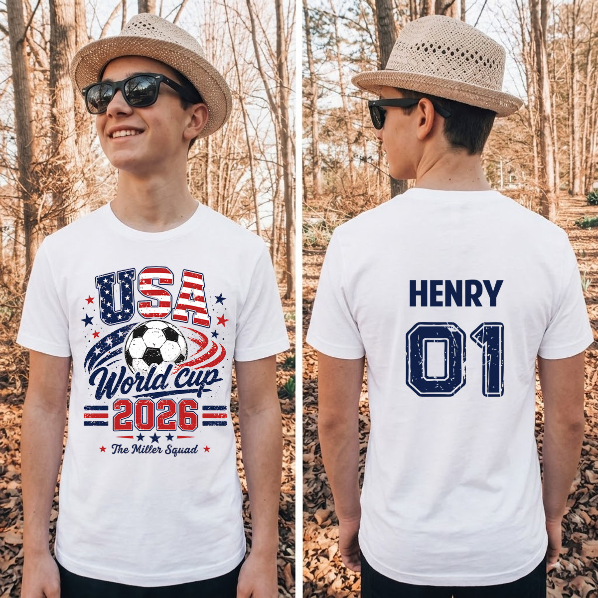 USA World Cup 2026 Family Personalized Matching Shirts - Patriotic USA Soccer Tees