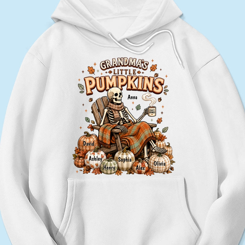 Grandma Skeleton Pumpkins Halloween - Personalized Shirt - Halloween Gift, Gift For Grandma