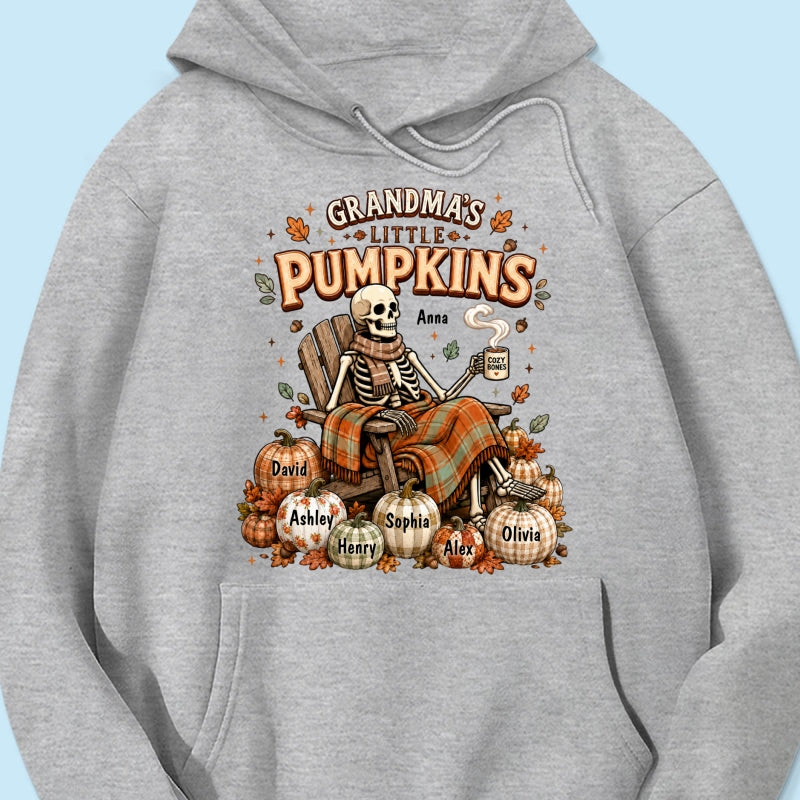 Grandma Skeleton Pumpkins Halloween - Personalized Shirt - Halloween Gift, Gift For Grandma
