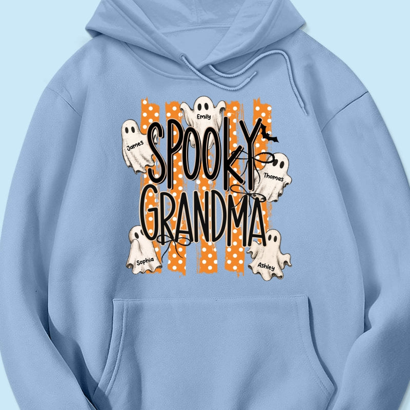Spooky Grandma Striped Halloween Ghosts - Personalized Shirt