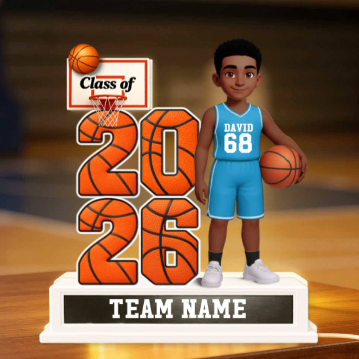 Basketball Senior Class Of 2026 2027 - Personalized Light Box - Graduation Gift For Son, Daughter