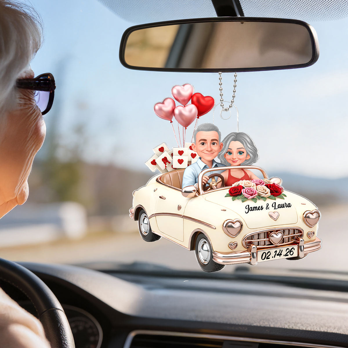 Our Journey Still Goes On - Personalized Car Hanger - Valentine's Gift For Him, For Her, For Couple