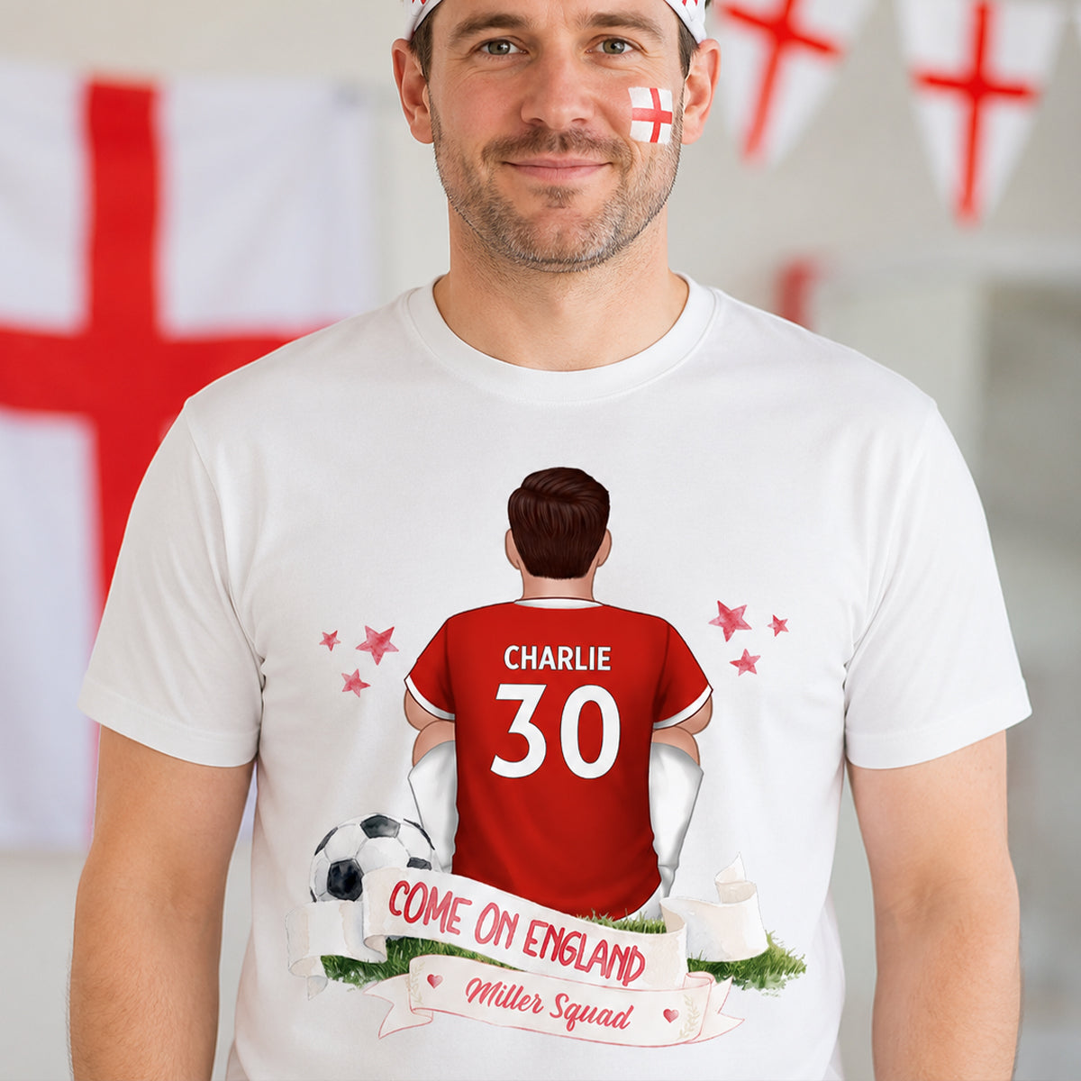 Come On England World Cup 2026 T-Shirt - Personalized Family Matching Shirt - Football Fan Tees