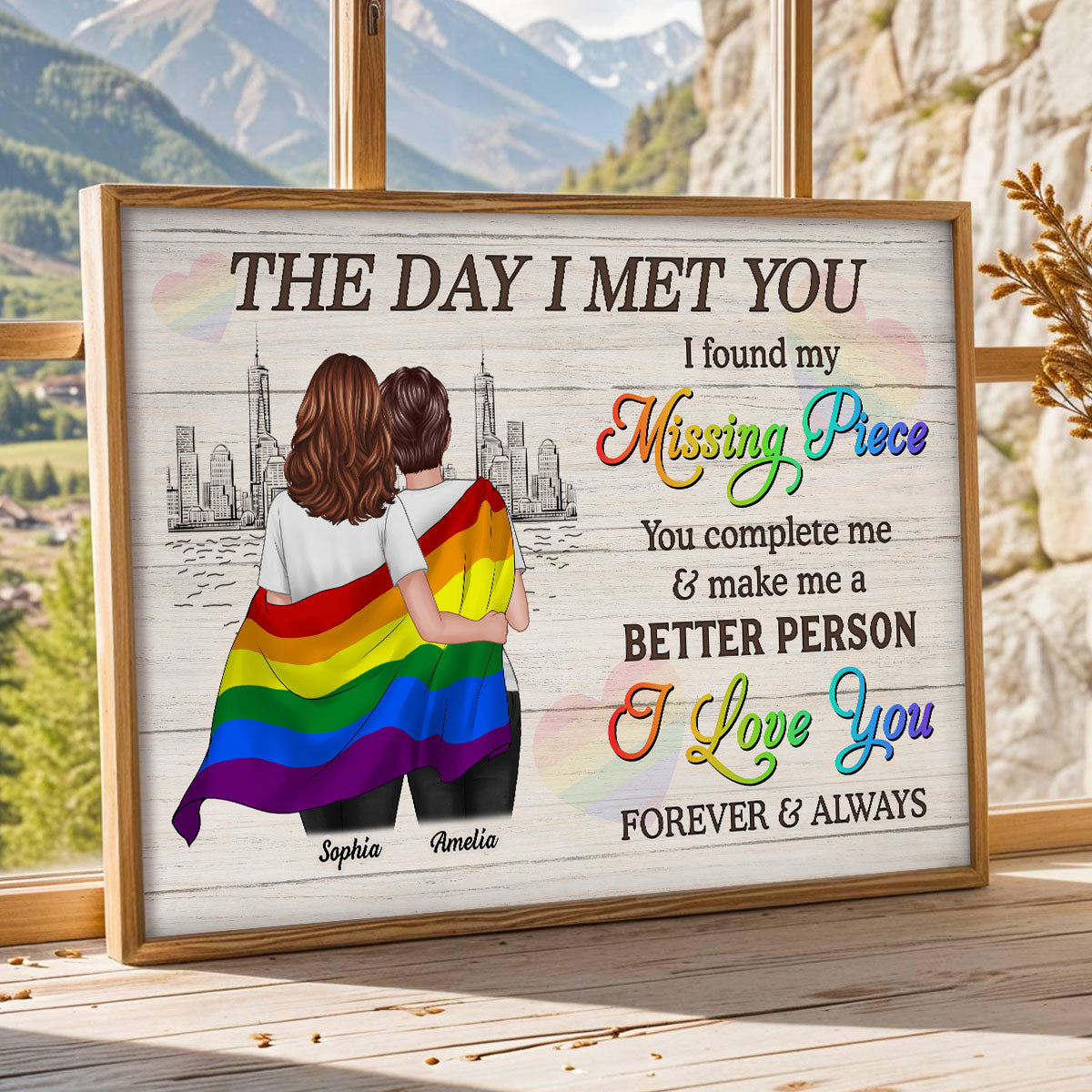 Pride Month LGBTQ+ Couple The Day I Met You Personalized Poster, Gift For Couple