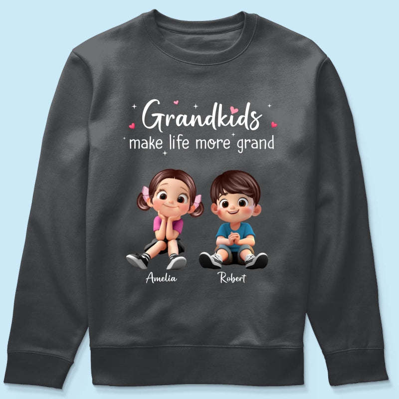 The Greatest Gift You Ever Know Cute Cartoon Kids - Personalized Shirt - Gift For Grandma