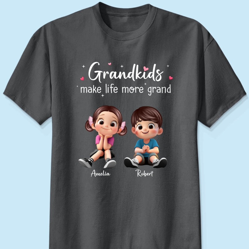 The Greatest Gift You Ever Know Cute Cartoon Kids - Personalized Shirt - Gift For Grandma