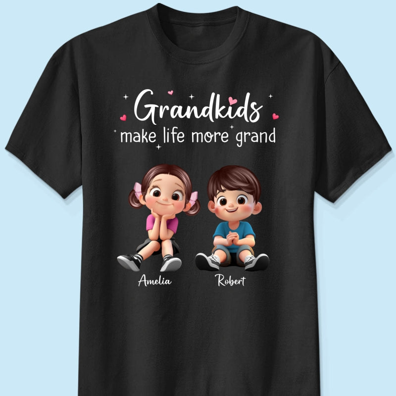 The Greatest Gift You Ever Know Cute Cartoon Kids - Personalized Shirt - Gift For Grandma