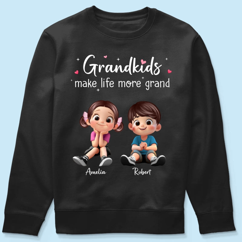 The Greatest Gift You Ever Know Cute Cartoon Kids - Personalized Shirt - Gift For Grandma