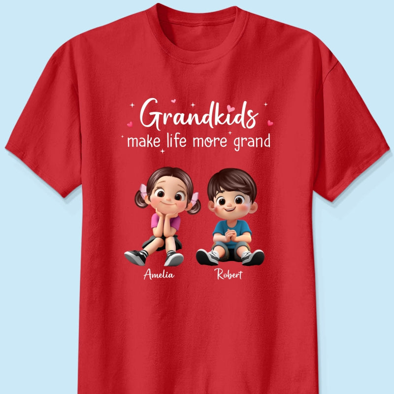 The Greatest Gift You Ever Know Cute Cartoon Kids - Personalized Shirt - Gift For Grandma