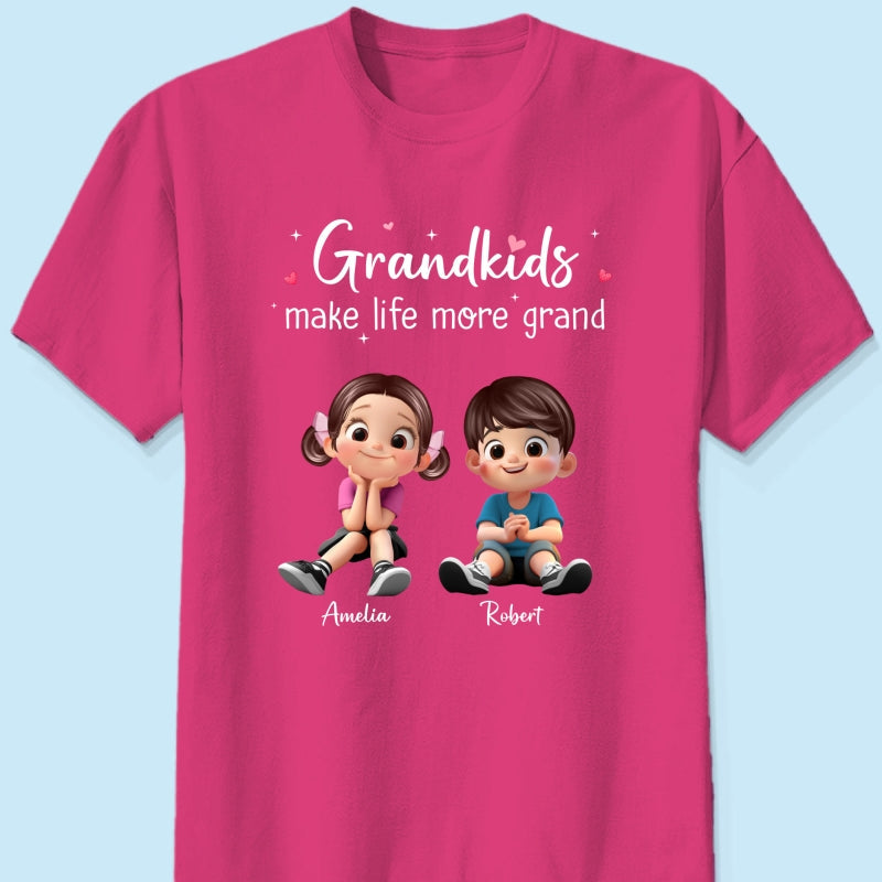 The Greatest Gift You Ever Know Cute Cartoon Kids - Personalized Shirt - Gift For Grandma