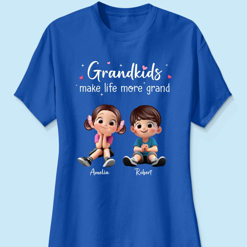The Greatest Gift You Ever Know Cute Cartoon Kids - Personalized Shirt - Gift For Grandma