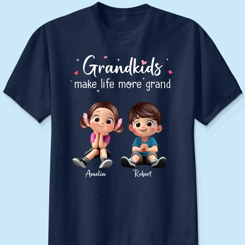 The Greatest Gift You Ever Know Cute Cartoon Kids - Personalized Shirt - Gift For Grandma