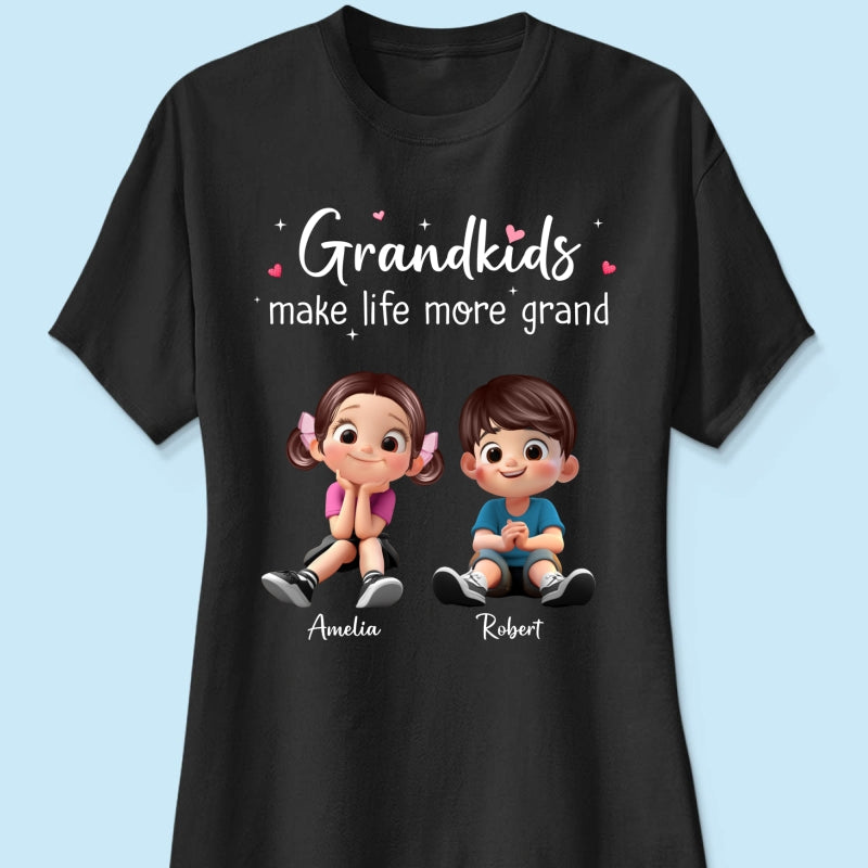 The Greatest Gift You Ever Know Cute Cartoon Kids - Personalized Shirt - Gift For Grandma