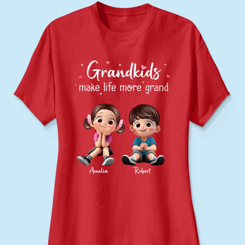 The Greatest Gift You Ever Know Cute Cartoon Kids - Personalized Shirt - Gift For Grandma
