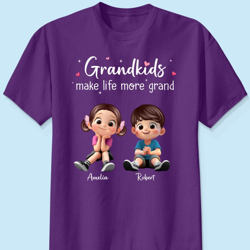 The Greatest Gift You Ever Know Cute Cartoon Kids - Personalized Shirt - Gift For Grandma