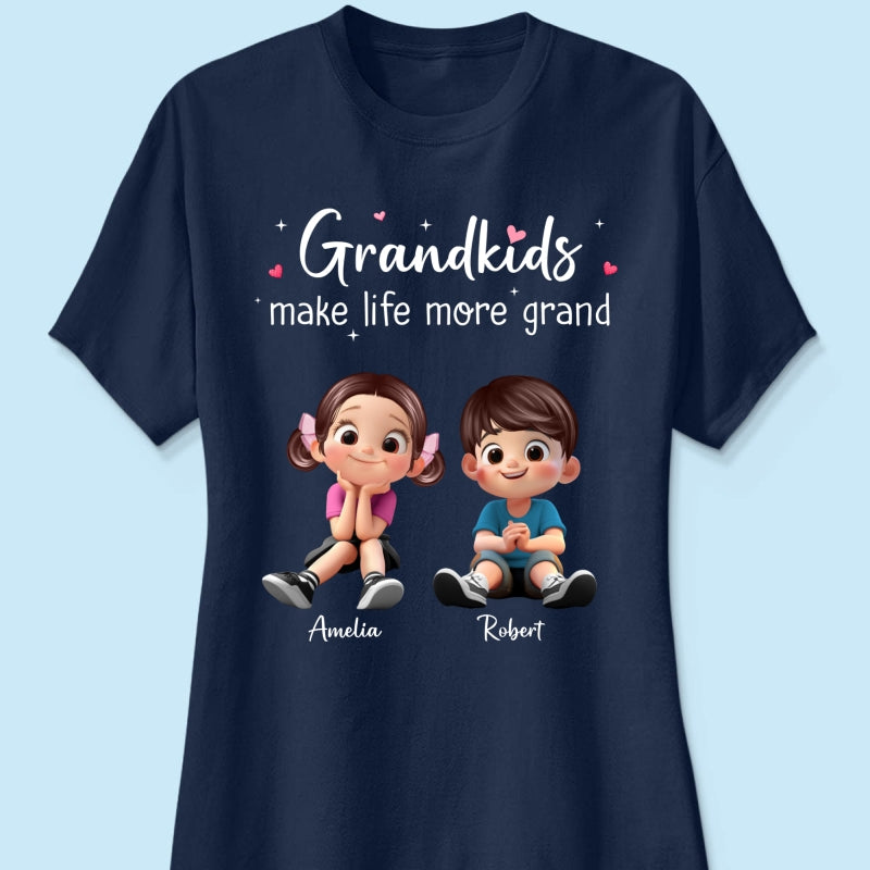 The Greatest Gift You Ever Know Cute Cartoon Kids - Personalized Shirt - Gift For Grandma