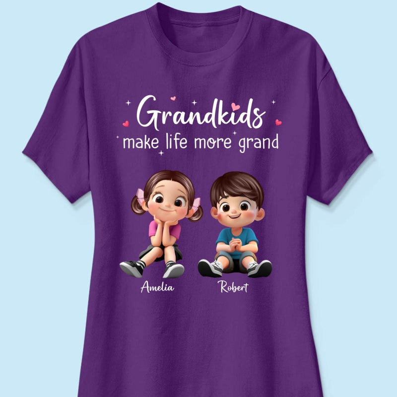 The Greatest Gift You Ever Know Cute Cartoon Kids - Personalized Shirt - Gift For Grandma