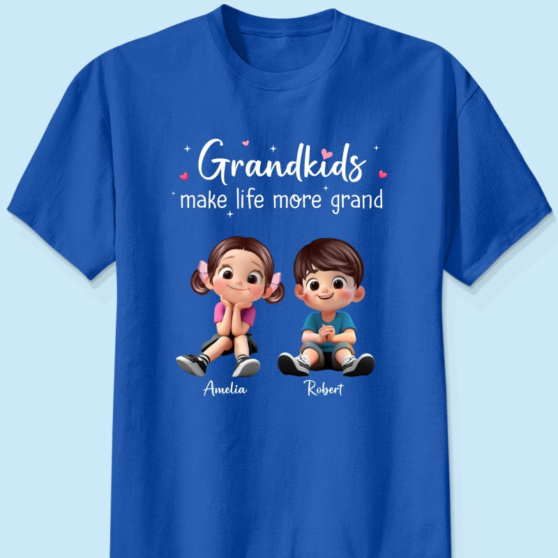 The Greatest Gift You Ever Know Cute Cartoon Kids - Personalized Shirt - Gift For Grandma
