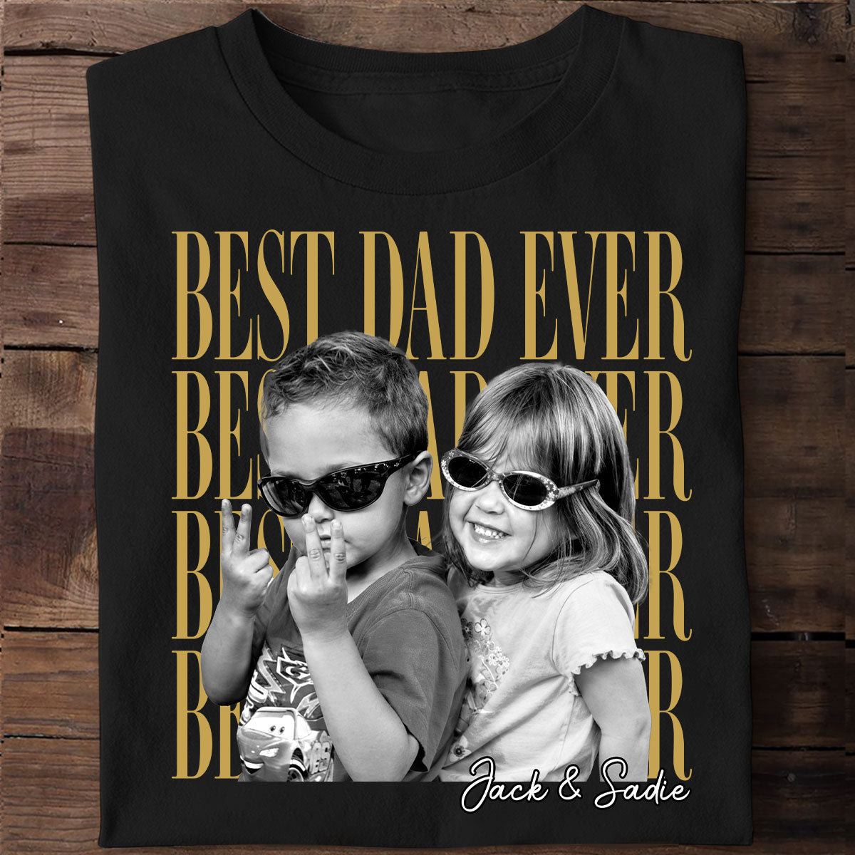 Custom Dad Vintage Photo - Personalized Shirt - Father's Day Gift for Dad, Husband