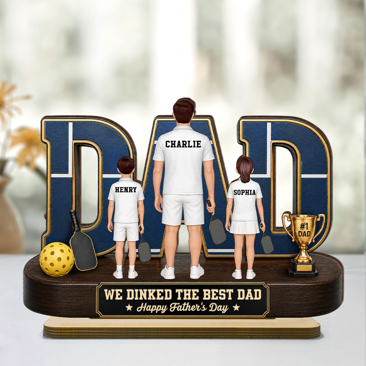 Pickleball Dad Legend We Dinked The Best Dad - Personalized 2-Layered Wooden Plaque -  Gift For Dad, Husband Pickleball Lovers