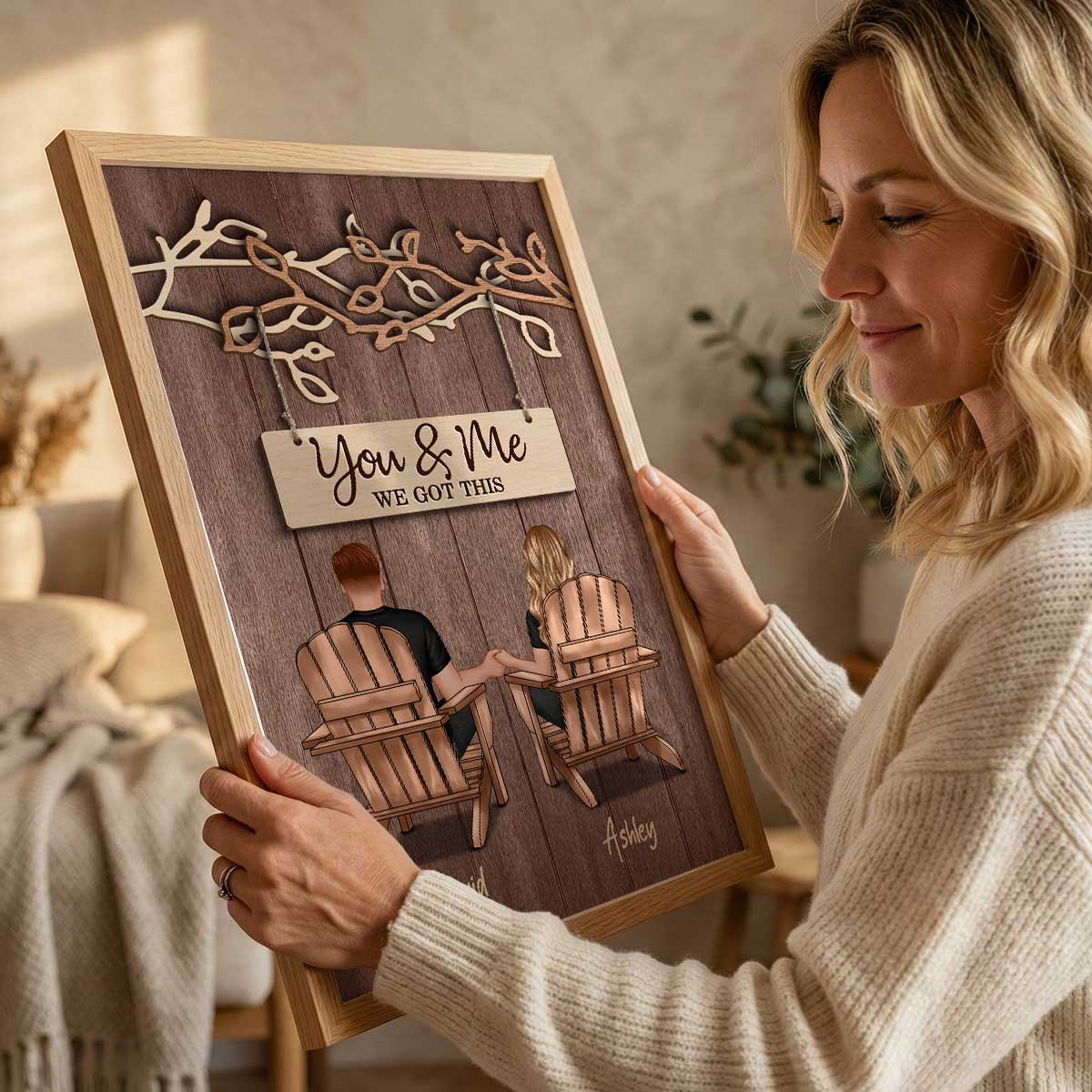Couple Under Eternal Tree Of Love You & Me We Got This - Personalized Poster - Heartfelt Gift For Couple