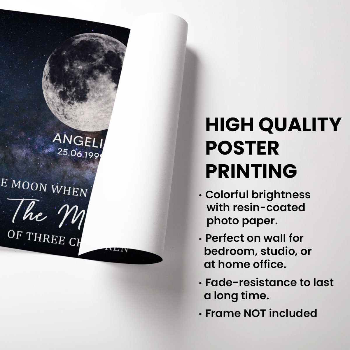 Mom Sky Moon Phase - Personalized Poster - Sentimental Mother's Day Gift for Mom