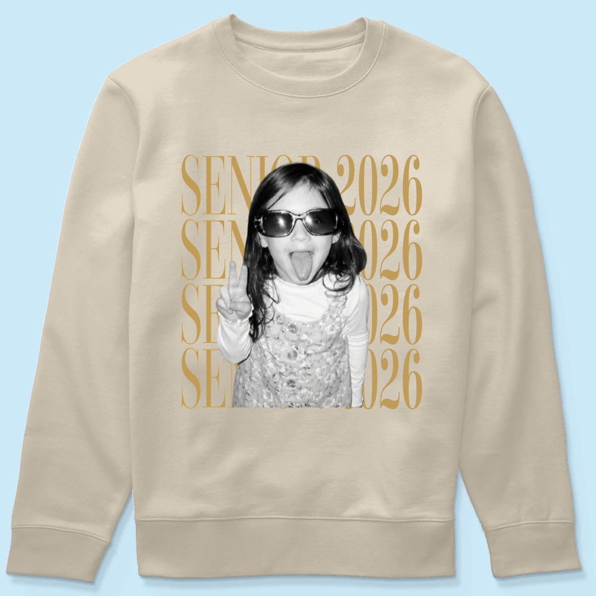Retro Vintage Photo And Year Senior - Personalized Shirt - Custom Graduate Picture Shirt, Graduation Gift, Family Matching Shirt Graduation Party Celebration