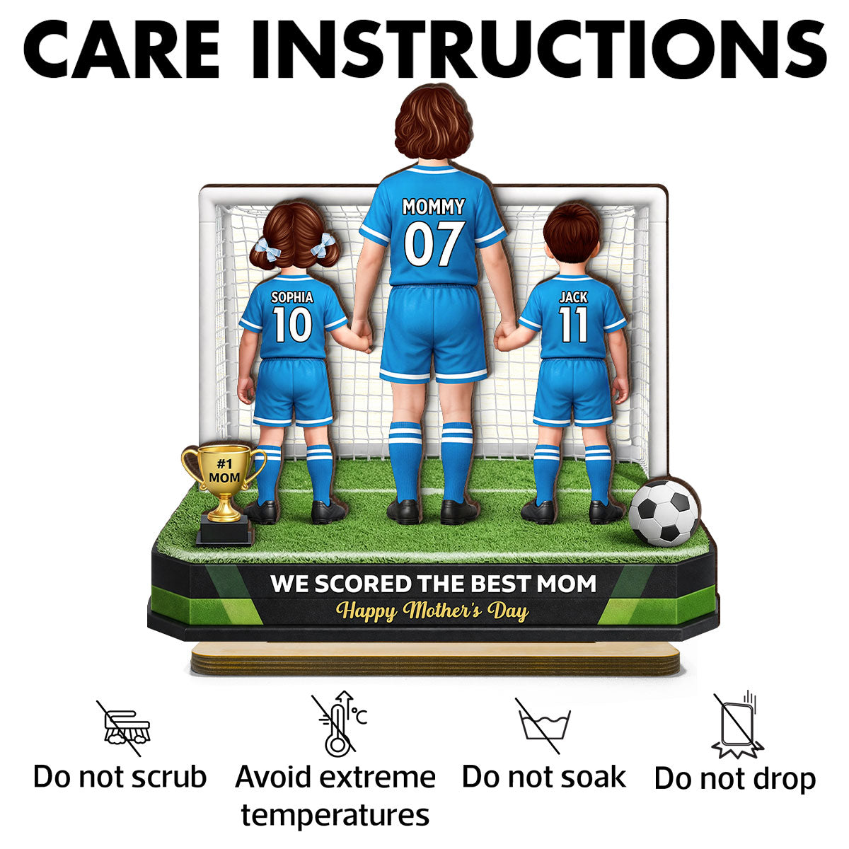 We Scored The Best Mom Soccer - Personalized 2-Layered Wooden Plaque - Mother's Day Gift For Soccer Mom