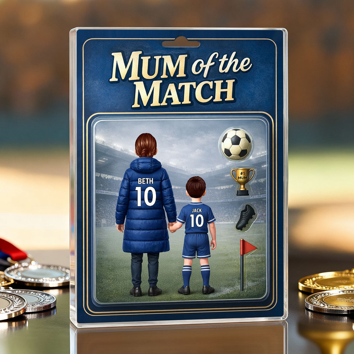Mum Of The Match - Personalised Acrylic Block Plaque - Gift For Mum