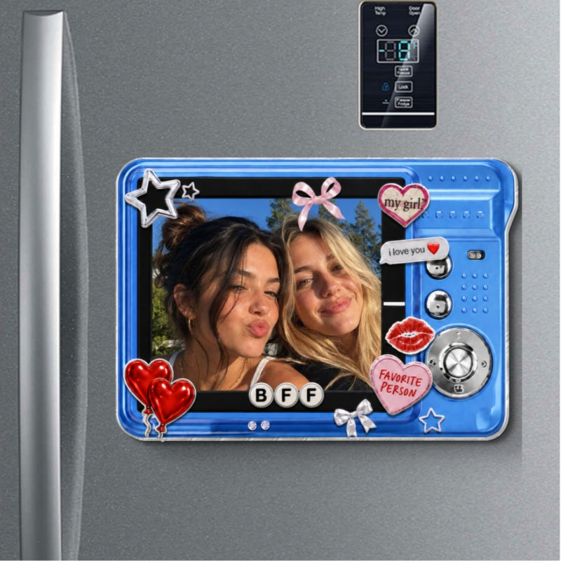 Besties Y2K Digital Camera Photo Uploaded - Personalized Acrylic Magnet