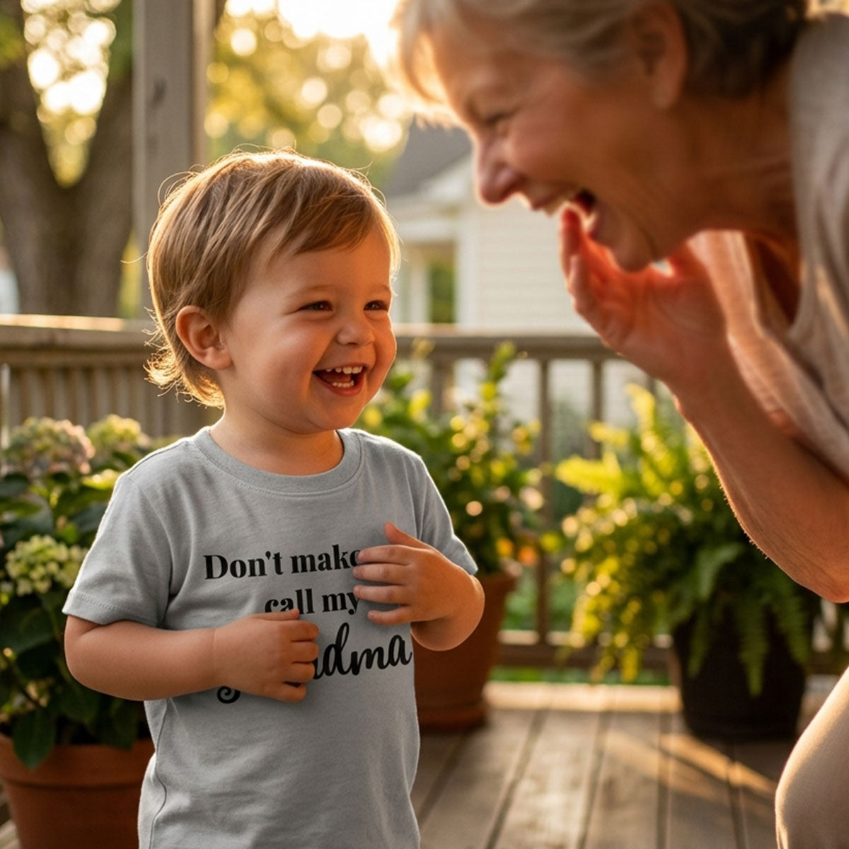 Don't Make Me Call My Grandma Shirt For Kid