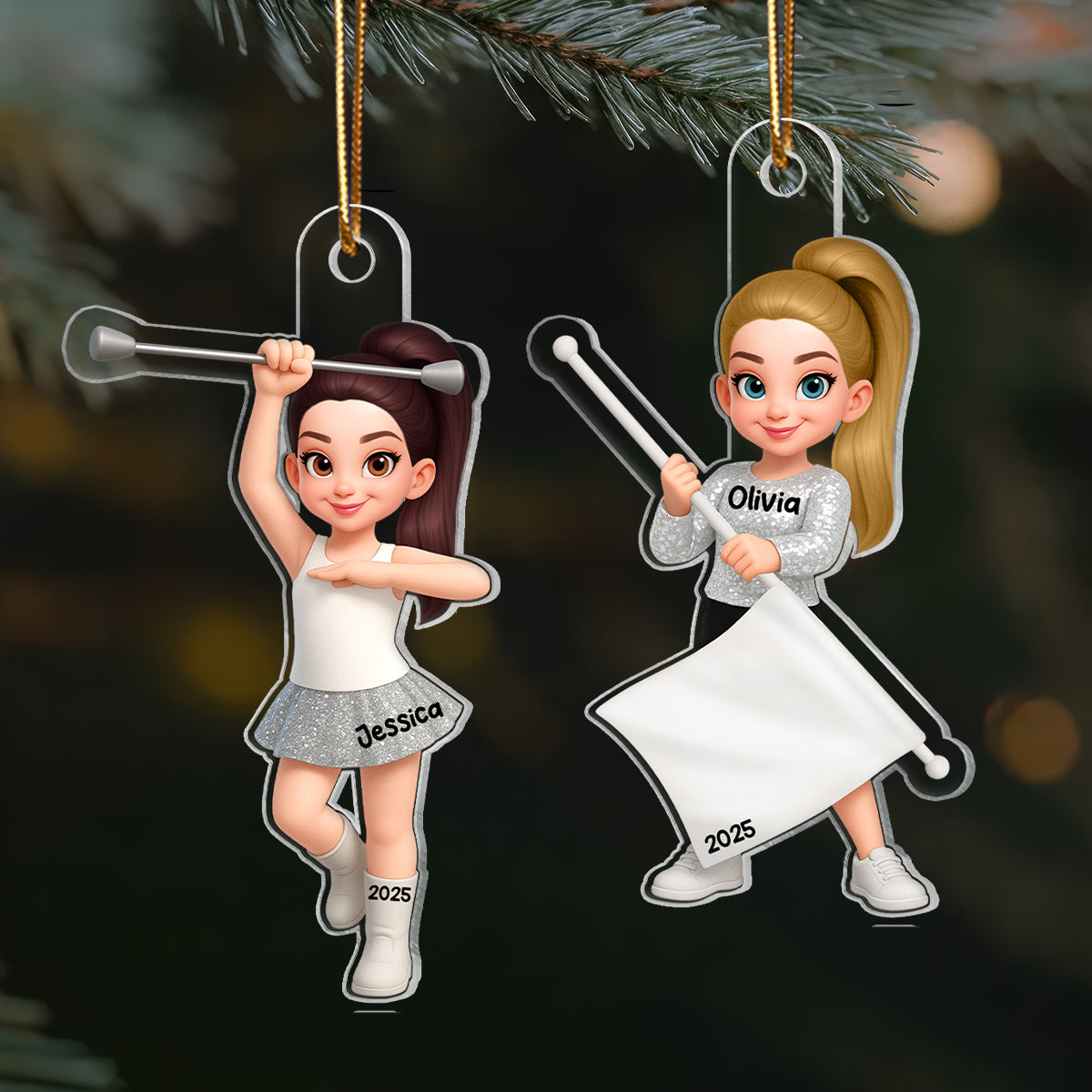 3D Effect Marching Band - Personalized Acrylic Ornament - Gift For Granddaughter, Grandson