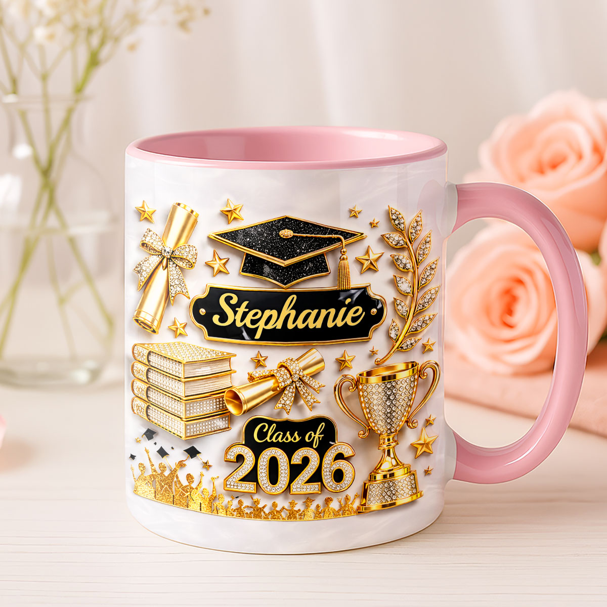 Class Of Graduation - Personalized Mug - Graduation Gift, Keepsake For Daughter, Granddaughter