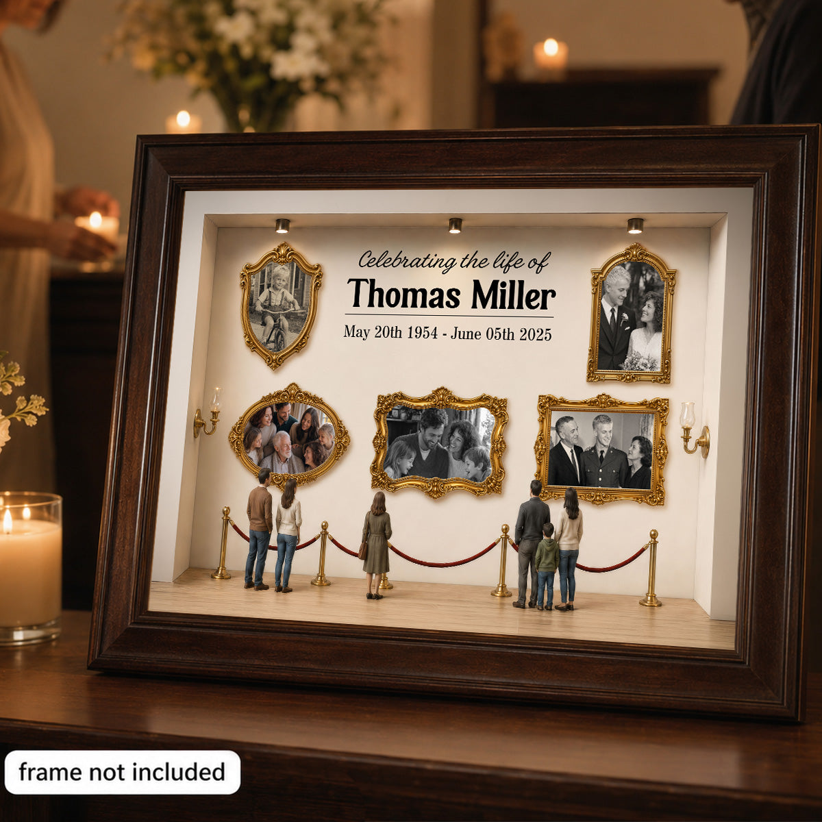 Celebrating The Life Of A Loved One 3D Museum - Personalized Poster - Memorial Sympathy Gift Remembrance Keepsake