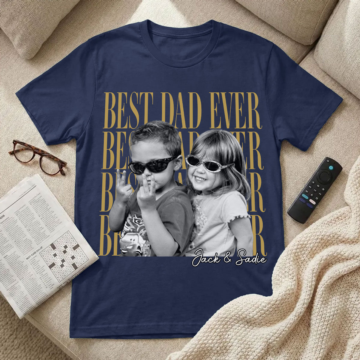 Custom Dad Vintage Photo - Personalized Shirt - Father's Day Gift for Dad, Husband
