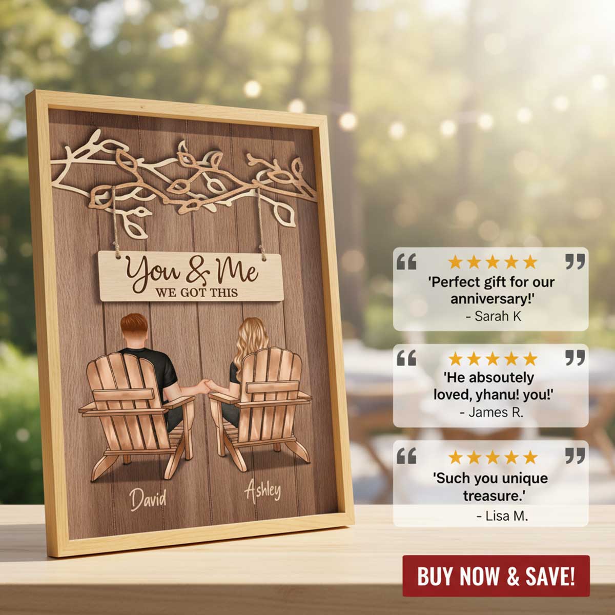 Couple Under Eternal Tree Of Love You & Me We Got This - Personalized Poster - Heartfelt Gift For Couple