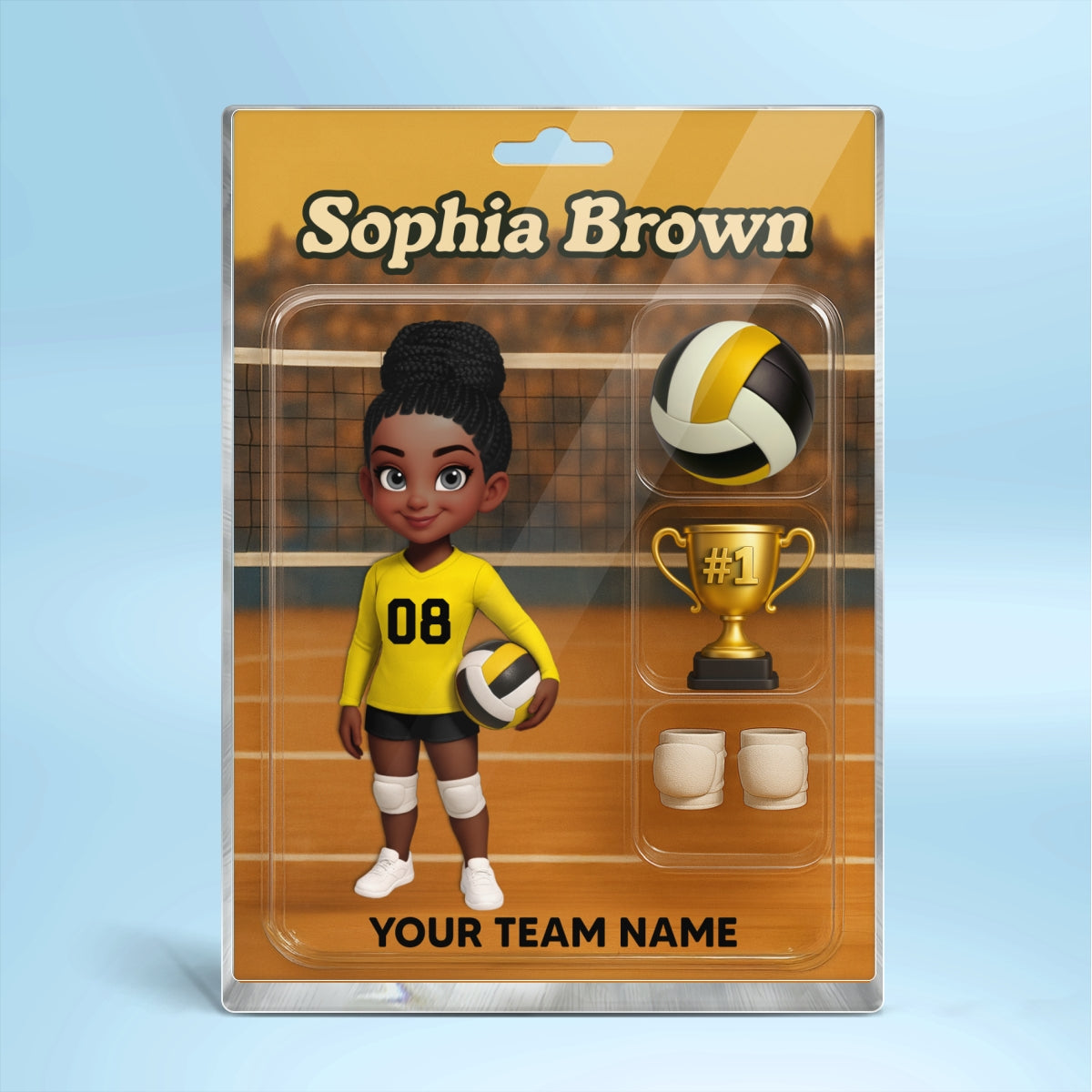 3D Effect Volleyball Player Custom Figure Style - Personalized Acrylic Block Plaque - Christmas Gift For Volleyball Players