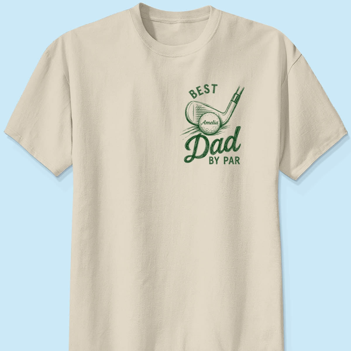 Best Dad By Par Golf Lover - Personalized Shirt - Father's Day Gift for Dad, Husband