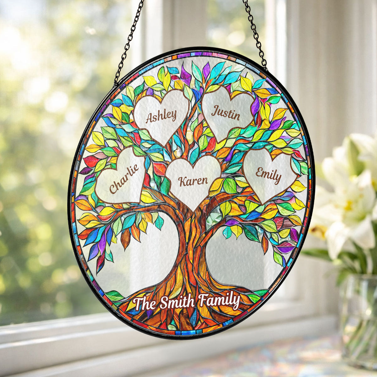Family Unbreakable Bond Tree of Life - Personalized Suncatcher - Mother's Day Gift for Mom, Wife