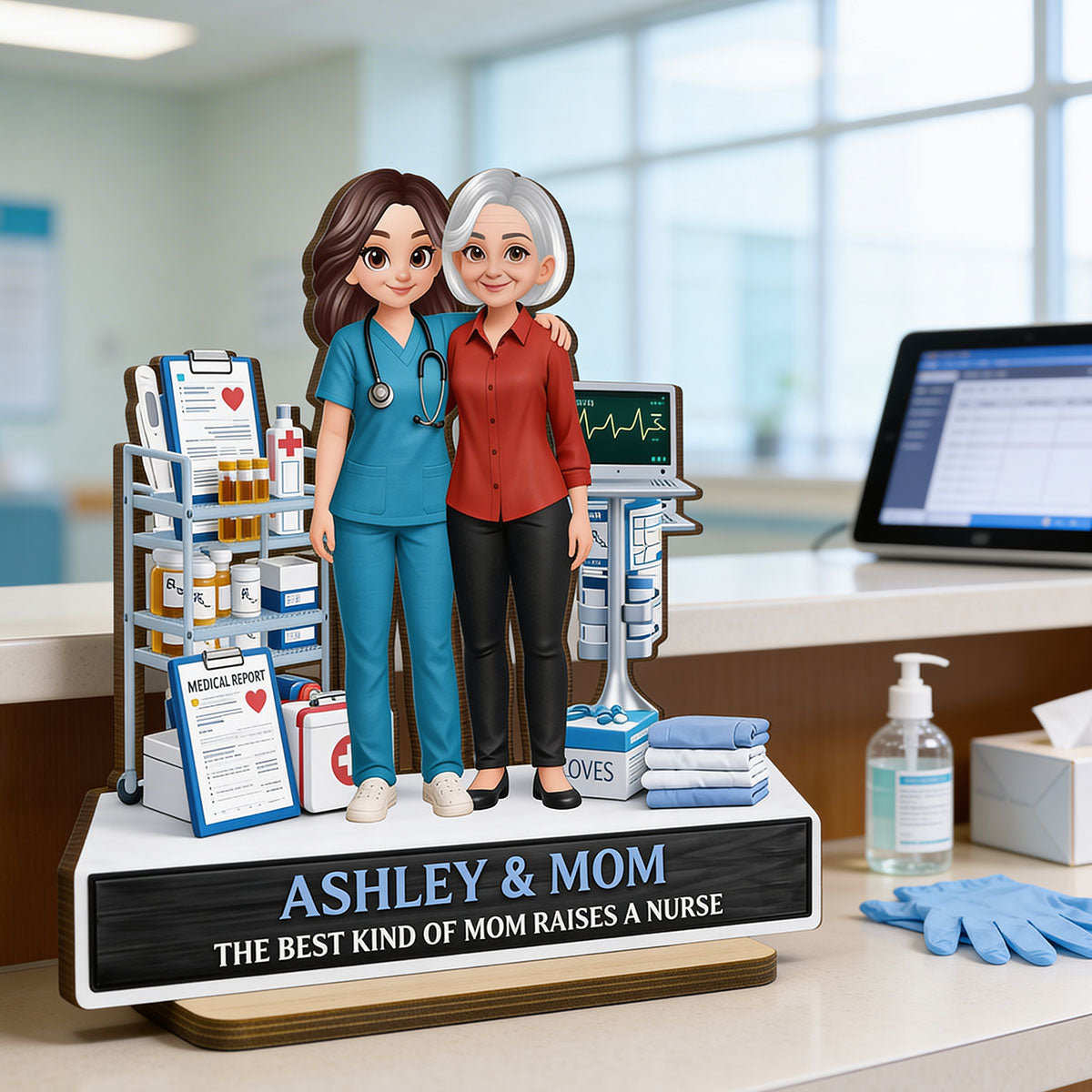 The Best Kind Of Mom Raises A Nurse - Personalized 2-Layered Wooden Plaque